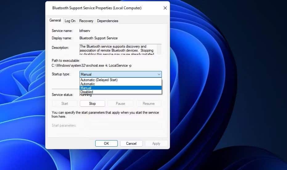 try-connecting-your-device-trong-windows-4 Menu drop-down Startup type