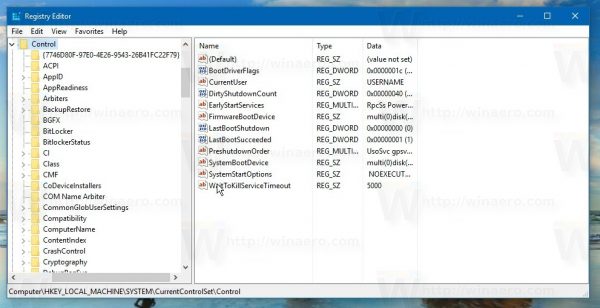 Cửa sổ Registry Editor