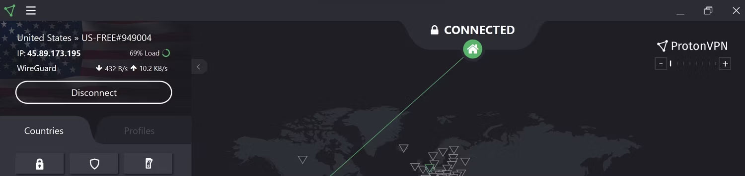 utorrent-khong-cai-dat-tren-windows-1 Proton VPN được kết nối với máy chủ Hoa Kỳ