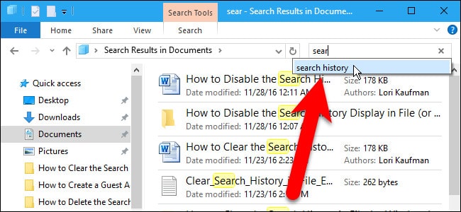 Vô hiệu hóa Search History trên Windows File Explorer