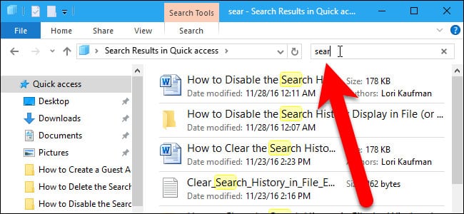 Search History
