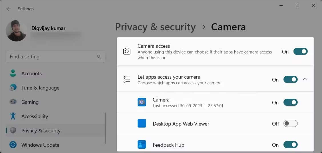 webcam-hien-thi-man-hinh-den-8 Kiểm tra quyền ứng dụng