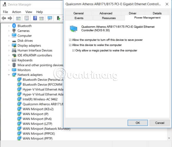 Only allow a magic packet to wake the computer