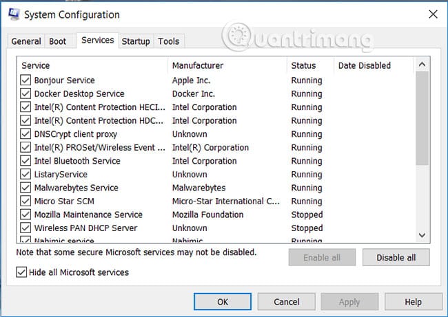 Khởi động vào Safe Mode