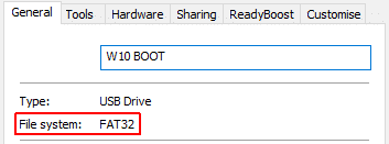 Xem loại File system của máy tính