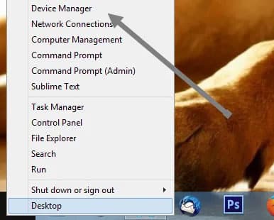 Chọn “Device Manager”